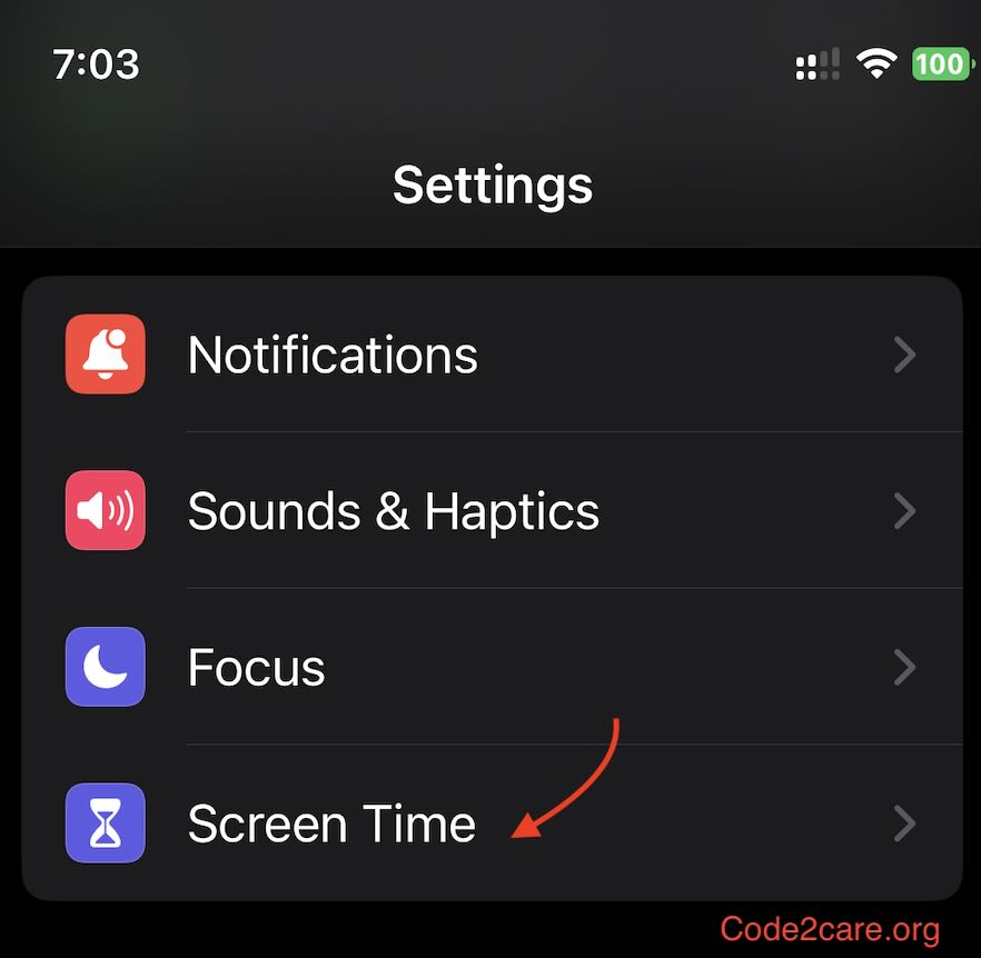 Screen Time iOS 17